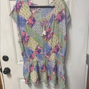 Victoria's Secret Multicolor Patchwork Blouse